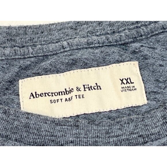 Abercrombie & Fitch Soft A&F Tee XXL Blue Heather Short Sleeve Crewneck Shirt - Picture 3 of 4